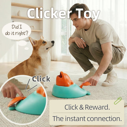 Petssify Interactive Whale Food Puzzle Toy – Press-to-Dispense Slow Feeder