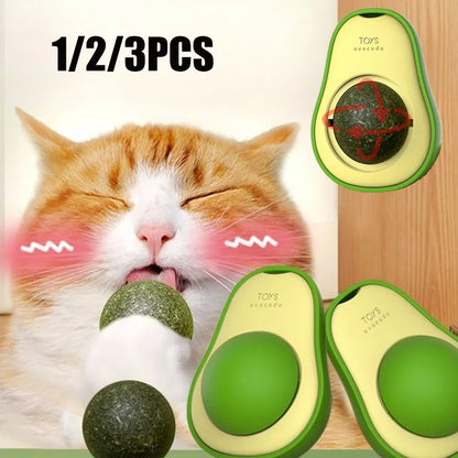 Natural Catnip Wall-Mounted Ball Toy for Cats – Teeth Cleaning & Interactive Treat Toy