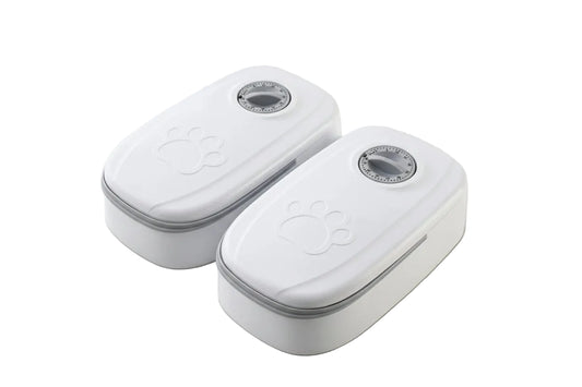 Pet Automatic Feeder | Timed & Portioned | Separate Bowls for Dry & Wet Food | Easy to Clean | Travel & Home