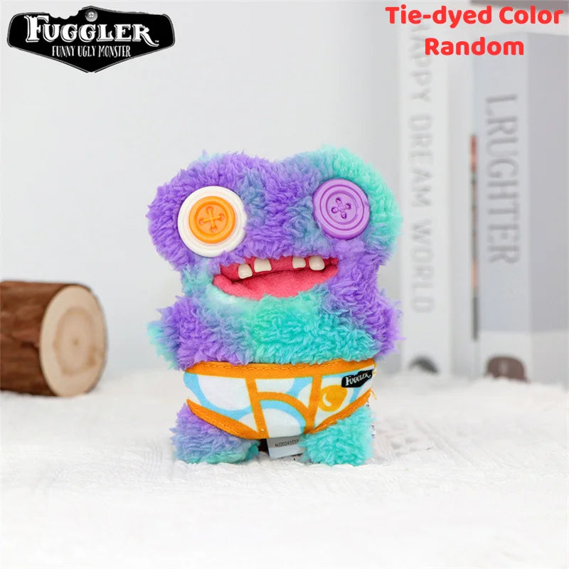 12cm Original FUGGLER Plush Toys Keychains Funny Ugly Teeth Monster Crazy Rabbit Wide-Eyed Fugguler Peluche Dolls Pendants Gifts