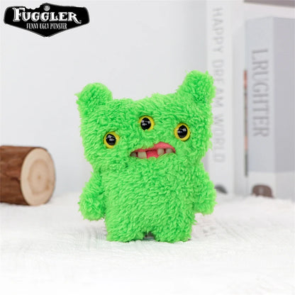 12cm Original FUGGLER Plush Toys Keychains Funny Ugly Teeth Monster Crazy Rabbit Wide-Eyed Fugguler Peluche Dolls Pendants Gifts