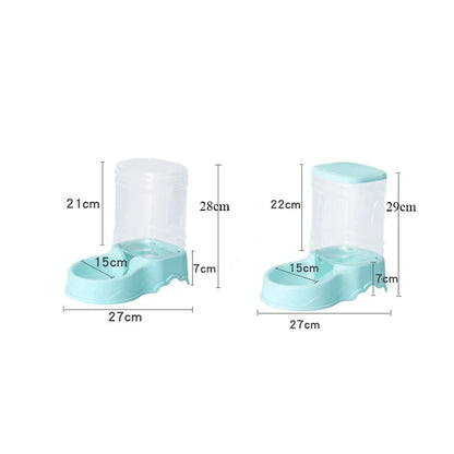 Pet automatic feeder cat drinking water bowl cat bowl dog bowl 3.8L large capacity grain storage barrel pet supplies