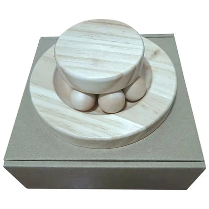 Petssify Wooden 3-Level Interactive Cat Track Tower with Balls