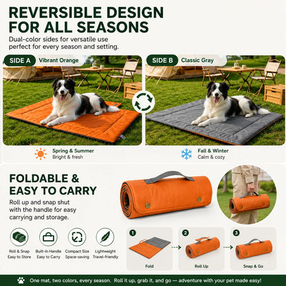 Petssify Waterproof Chew-Proof Dog Mat – Portable Travel Crate Pad