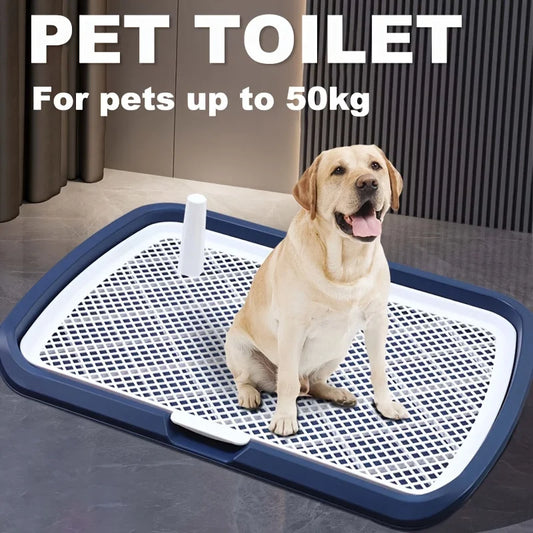 Dog Potty Training Toilet Tray | Reusable Pee Pad Holder | Removable Net | Indoor Pet Toilet