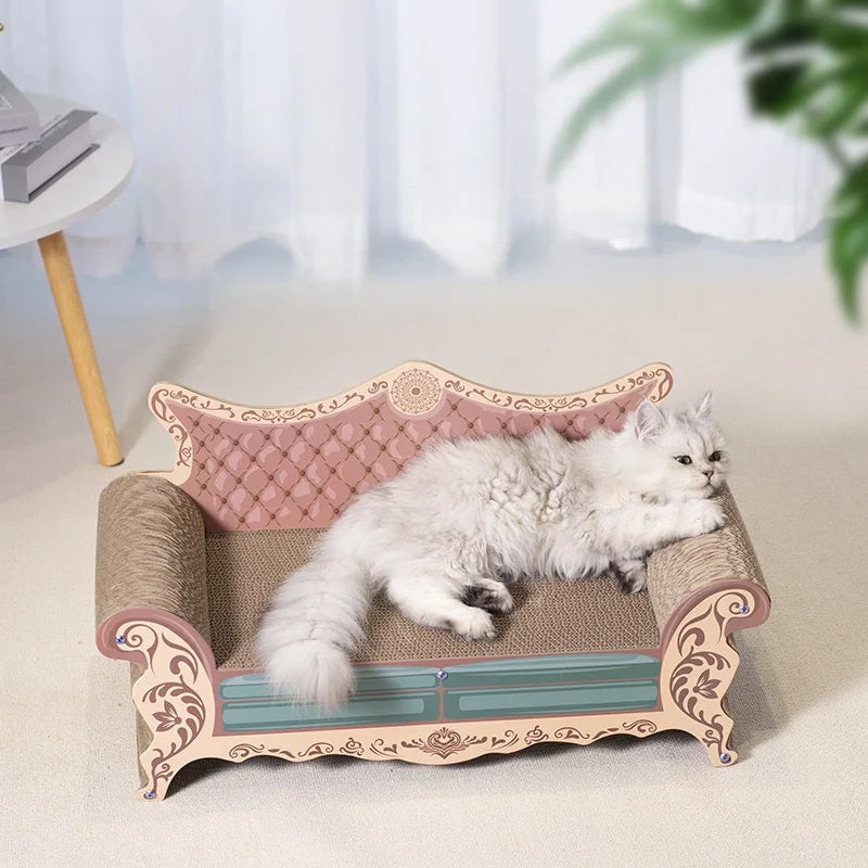 Petssify L-Shaped Cat Scratch Board Sofa – Integrated Nest Bed & Scratcher