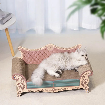Petssify L-Shaped Cat Scratch Board Sofa – Integrated Nest Bed & Scratcher