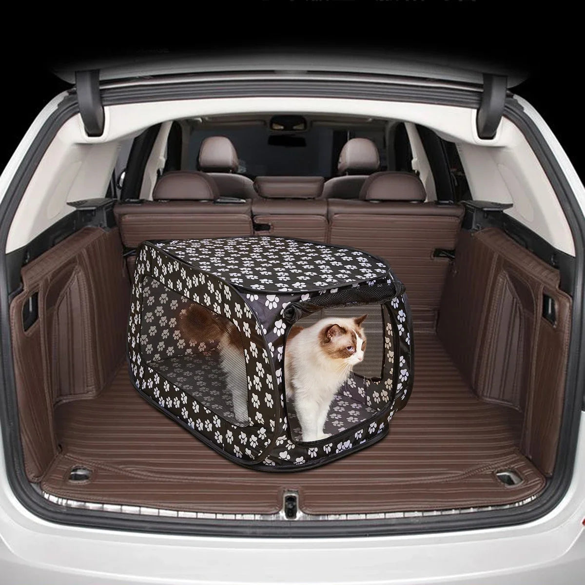 Petssify Foldable Pop-Up Pet Carrier Tent – Portable Travel Tent for Small Dogs & Cats