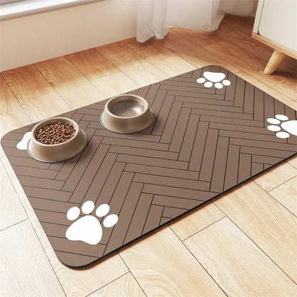 Petssify Absorbent Pet Feeding Mat – Waterproof Placemat for Dog & Cat Bowls