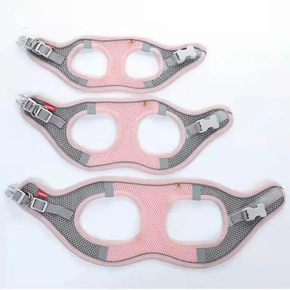 Reflective Pet Harness Vest | Breathable & Adjustable | No-Pull Chest Rope | For Small & Medium Dogs