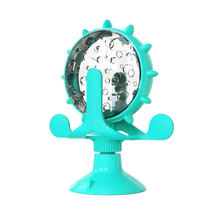 Interactive Treat Leaking Toy for Cats & Small Dogs | Slow Feeder | Rotatable Wheel | IQ Booster