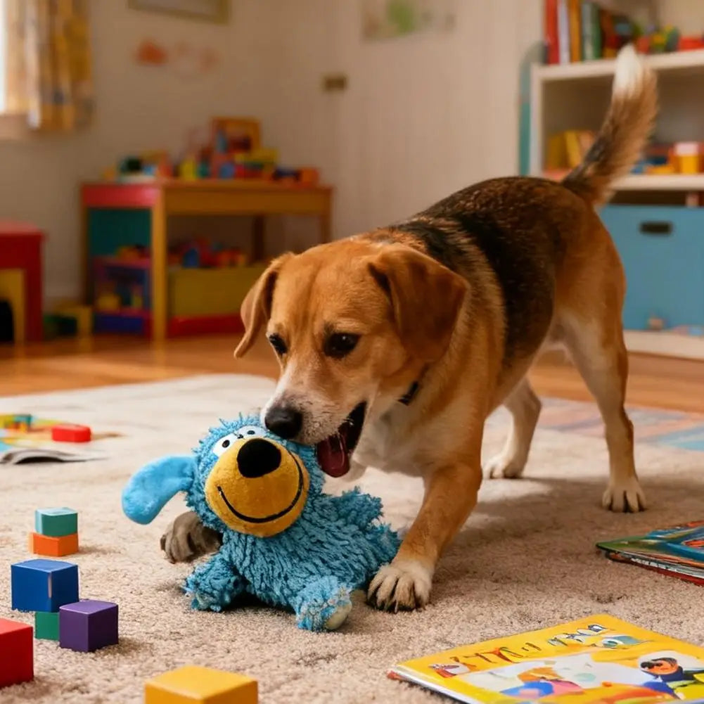 Squeaky Dog Toys Plush Cartoon Puppy Toys Aggressive Chewers Interactive Games Soft Doll Small Dogs Teeth Grinding Pet Products