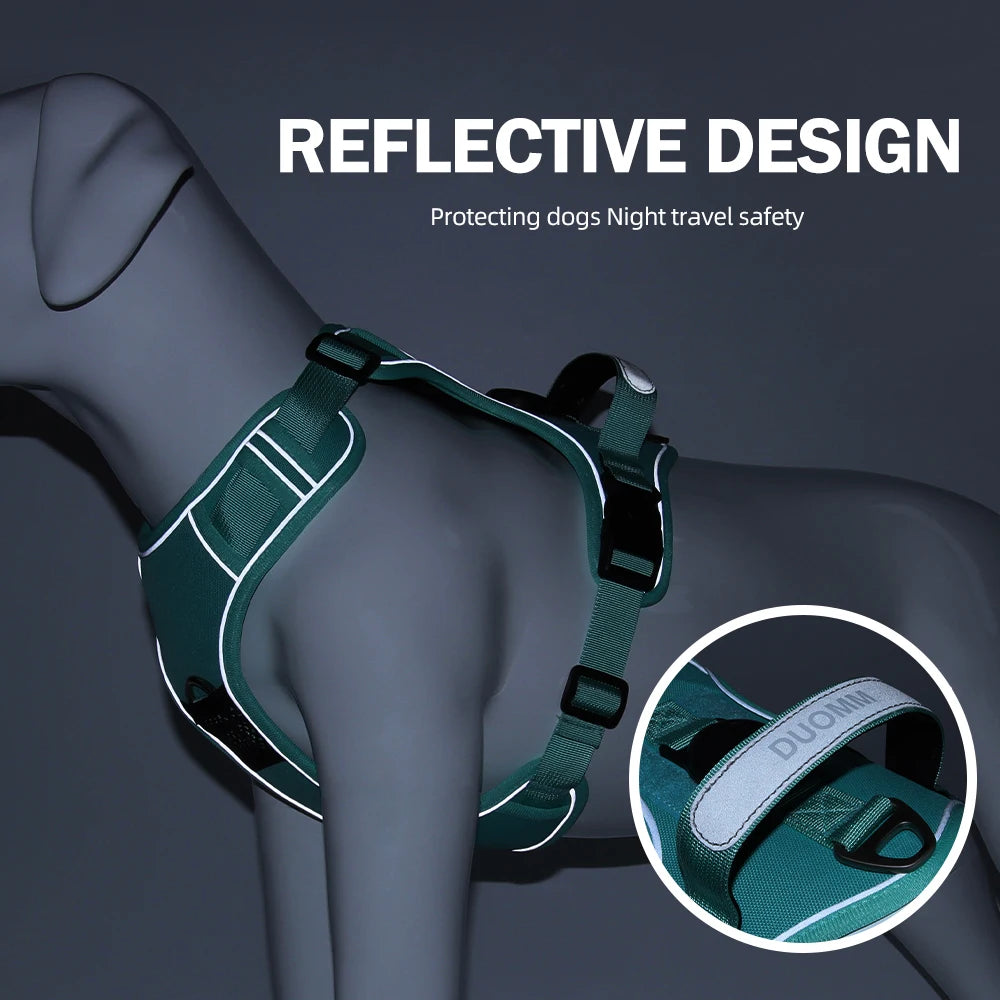 Petssify Dog Harness with AirTag Holder – No-Pull Reflective Waterproof Vest