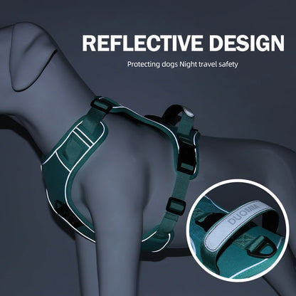 Petssify Dog Harness with AirTag Holder – No-Pull Reflective Waterproof Vest