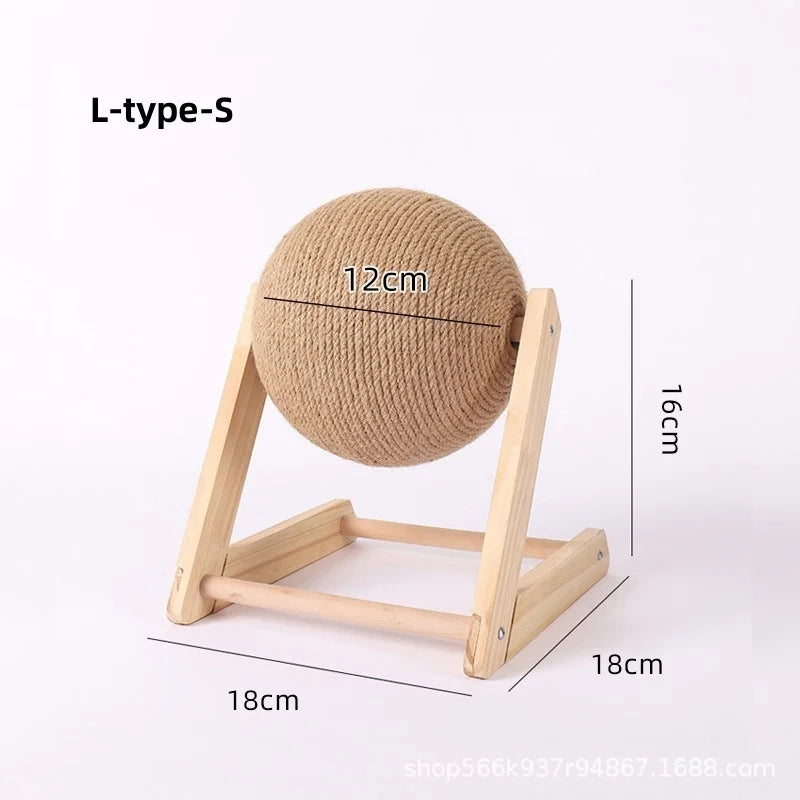 Petssify Sisal Rope Cat Scratching Ball Toy – L/V Shape Furniture Protector