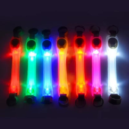 Night running pet dog safety harness collar for preventing loss. Multi-color pendant. Waterproof outdoor warning LED flashing li