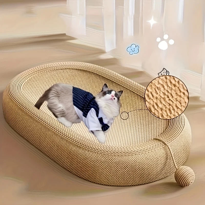 Petssify Universal Cat Scratching Board Bed – Durable Sisal Multi-Functional Toy Set