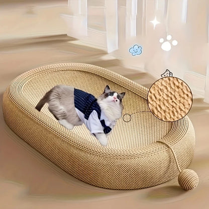 Petssify Universal Cat Scratching Board Bed – Durable Sisal Multi-Functional Toy Set