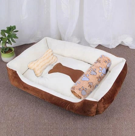 Petssify Large Square Nest Pet Bed – Candy-Colored Cozy Kennel for Dogs & Cats
