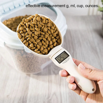 Petssify Electronic Pet Food Measuring Scoop – Digital Spoon Scale with LED Display