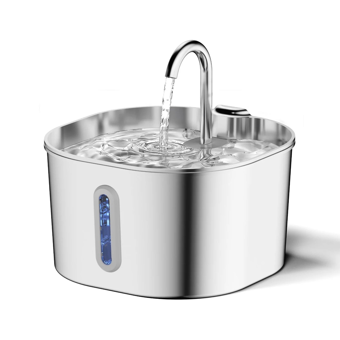 Petssify 2.2L Stainless Steel Cat Fountain – Silent Pump & Visual Window