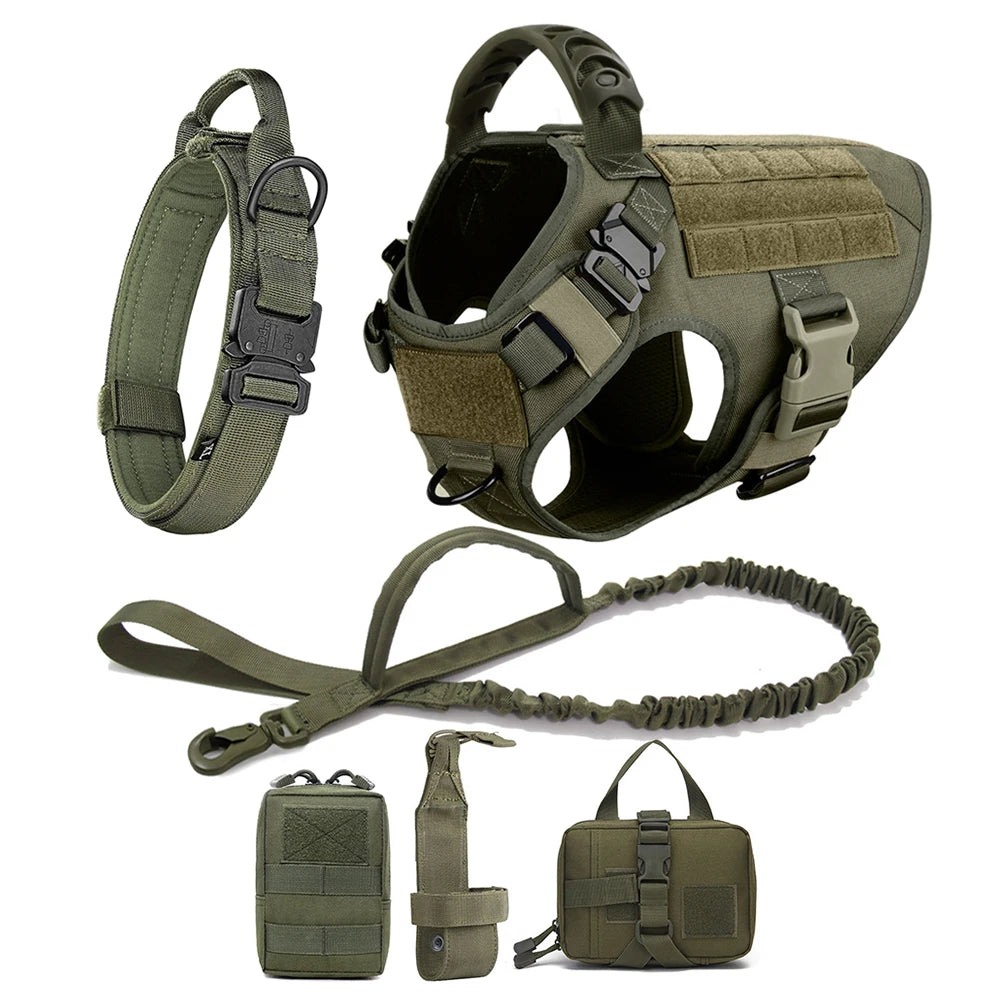 Large Dog Harness & Leash Set | Training Walking Vest | For German Shepherd, Malinois & Large Breeds