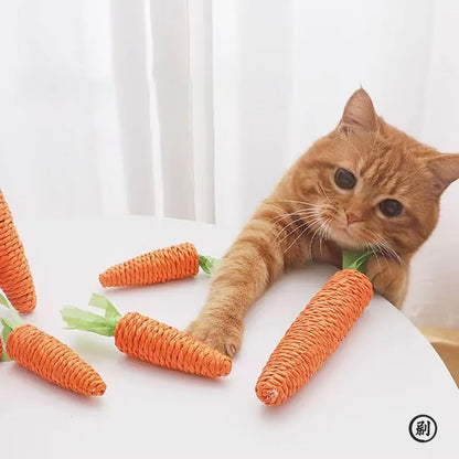Cat Toys Sound Carrot Cuddle cat stick since fun fun cat teething stick anti-bite cat scratch board pet supplies