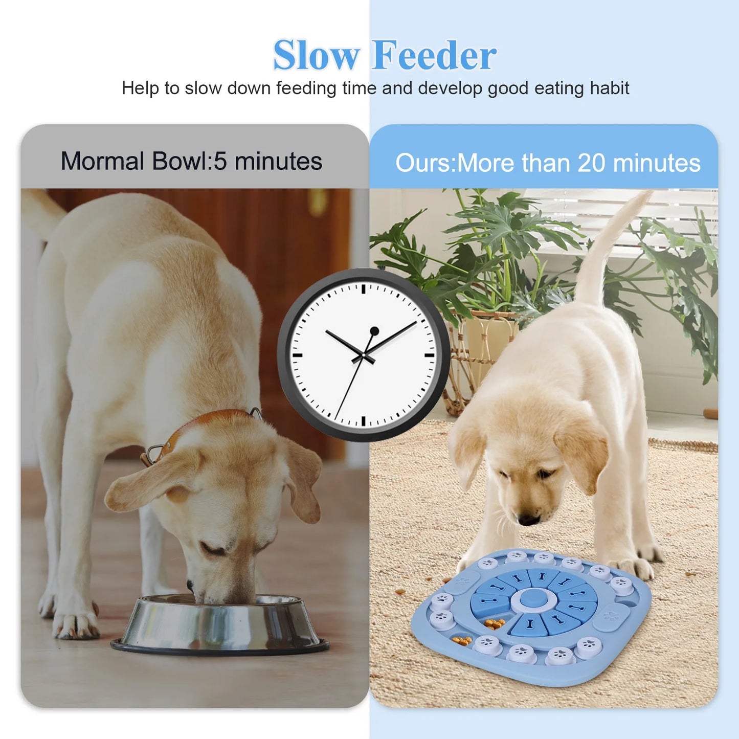 Petssify Interactive Sliding Dog Puzzle Toy – Treat Dispenser Slow Feeder