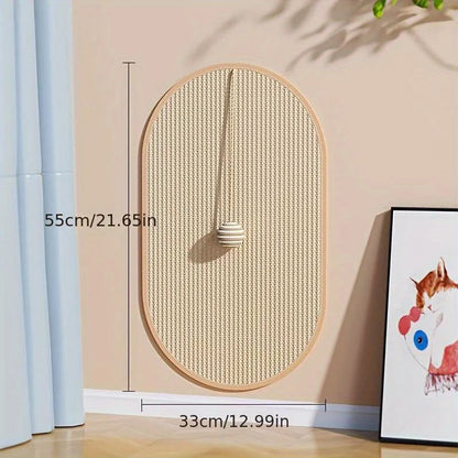Petssify 3-in-1 Sisal Cat Station – Washable Wall-Mounted Scratcher with Toy