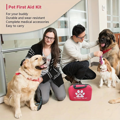 Petssify 61-Piece Pet First Aid Kit – Portable EVA Emergency Kit for Dogs & Cats