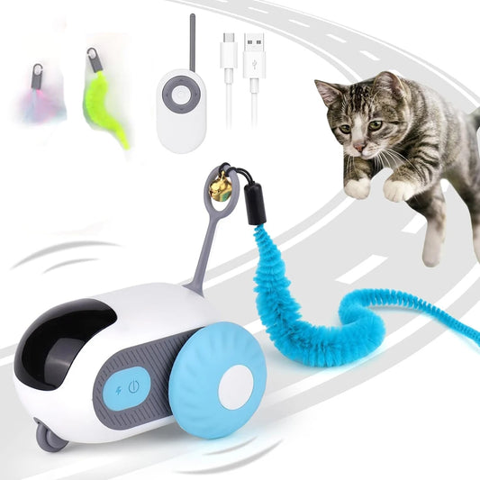 Smart Moving Remote Controlled Cat Toy 2 Modes Automatic Toy Car for Cats Dogs Interactive Playing Kitten Training Pet Supplies
