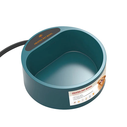 Dog Heated Water Bowl Pet Thermostatic Dog Bowl for Cats Dogs Chicken Birds Outdoor Winter Dog Bowl 2.2L Water Bottle