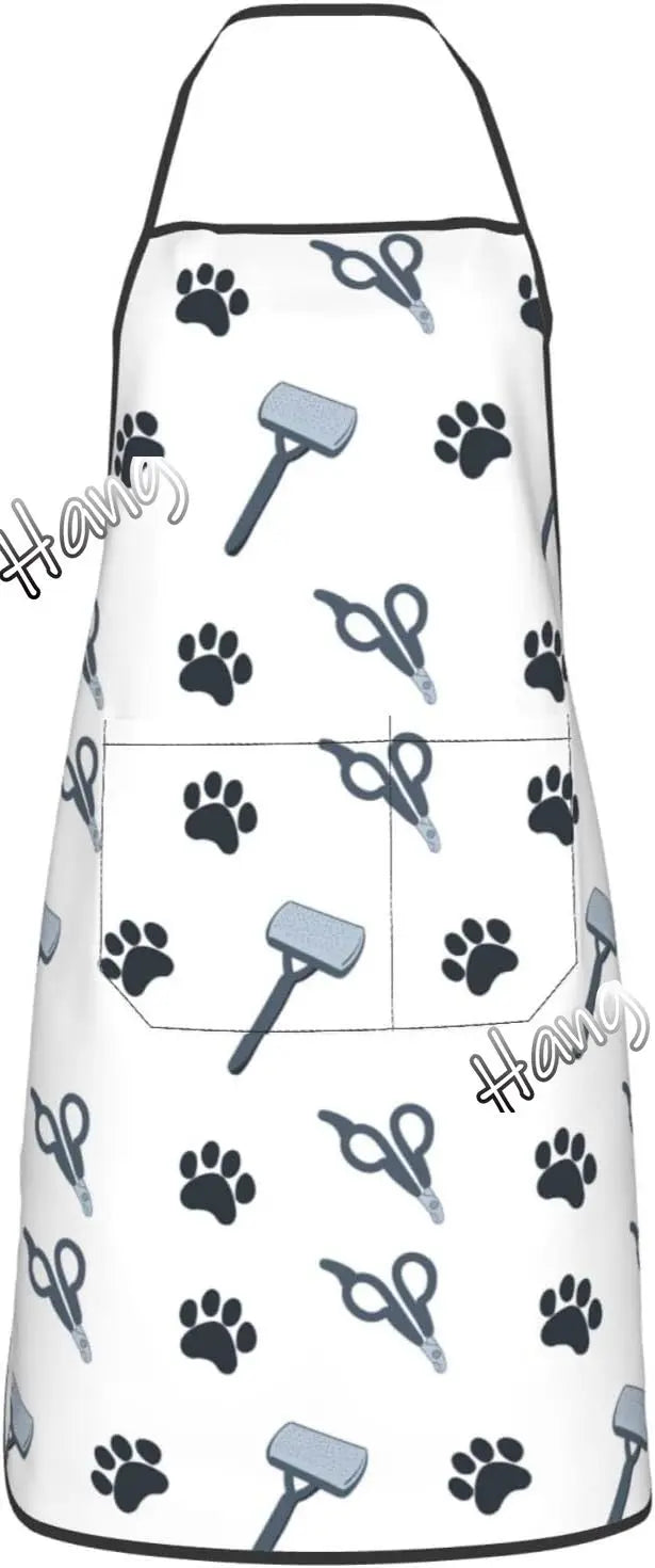 Petssify Waterproof Pet Grooming Apron – Adjustable Kitchen & BBQ Bib with Pockets