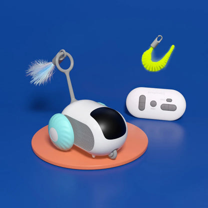 Smart Remote Controlled Cat Toy Car | Auto & Manual Modes | Interactive Kitten Training Toy