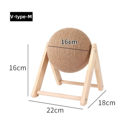 Petssify Sisal Rope Cat Scratching Ball Toy – L/V Shape Furniture Protector