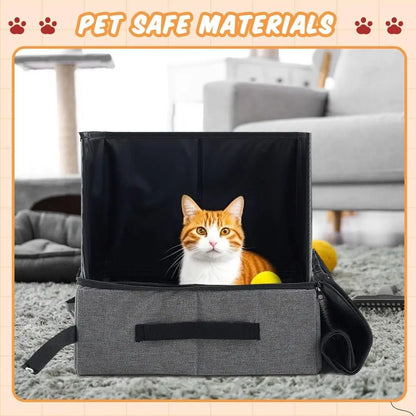 Petssify Portable Collapsible Cat Litter Box – Leak-Proof Travel Pan