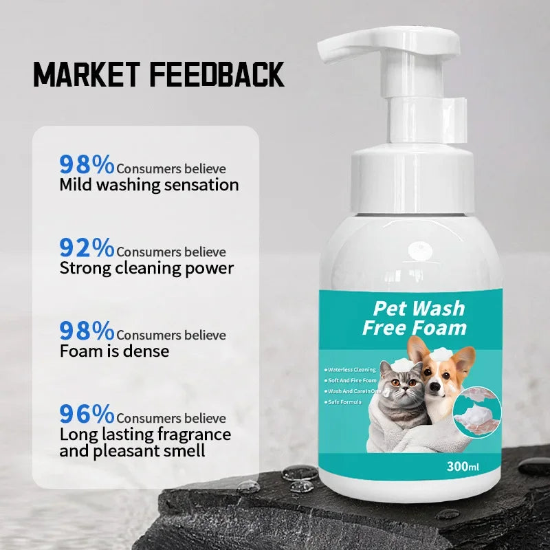 Petssify Waterless Dry Shampoo Foam – No-Rinse Hypoallergenic 300ml
