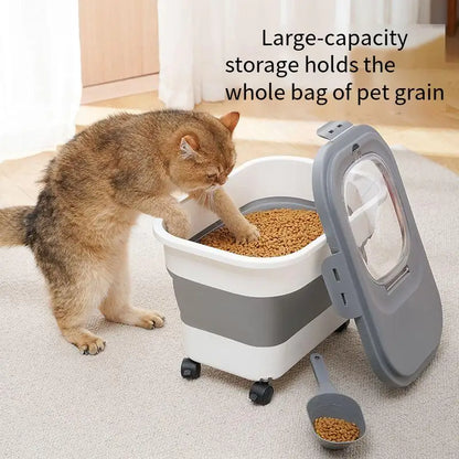 Petssify Collapsible Pet Food Storage Container – Airtight 33LB Dry Food Box
