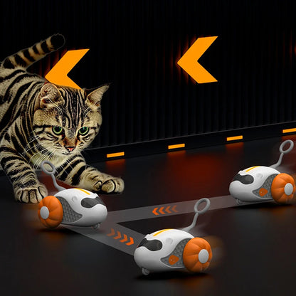 Smart Auto-Moving Cat Toy Car | Rolling Ball | Remote Control | Indoor Kitten Play Toy