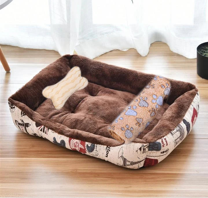 Petssify Large Square Nest Pet Bed – Candy-Colored Cozy Kennel for Dogs & Cats