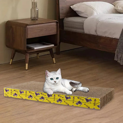 Petssify Cardboard Cat Scratcher Lounge Bed – Durable Scratch Pad & Nest