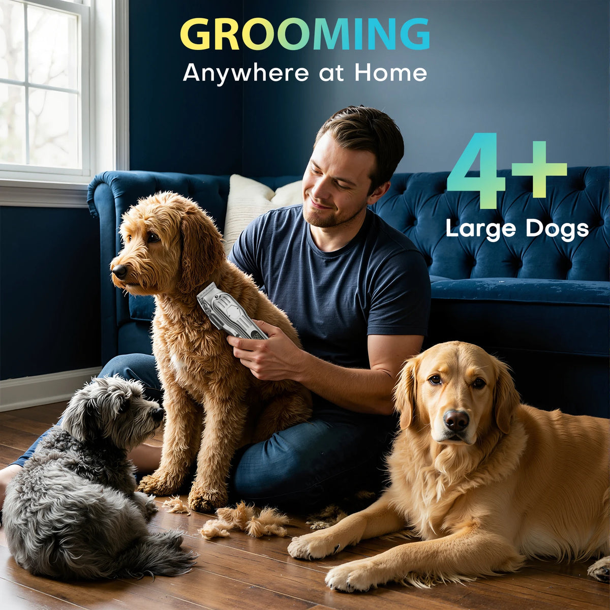 Petssify Low Noise Dog Clippers – Rechargeable for Thick Curly Coats