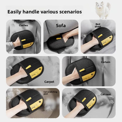Petssify Pet Hair Removal Kit – Roller, Static Brush & Grooming Gloves for Dog & Cat Fur