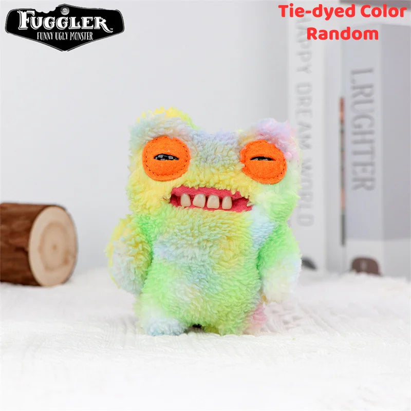 12cm Original FUGGLER Plush Toys Keychains Funny Ugly Teeth Monster Crazy Rabbit Wide-Eyed Fugguler Peluche Dolls Pendants Gifts
