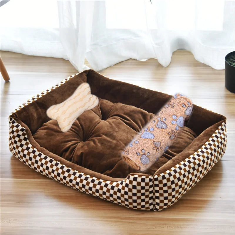 Petssify Large Square Nest Pet Bed – Candy-Colored Cozy Kennel for Dogs & Cats