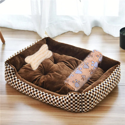 Petssify Large Square Nest Pet Bed – Candy-Colored Cozy Kennel for Dogs & Cats