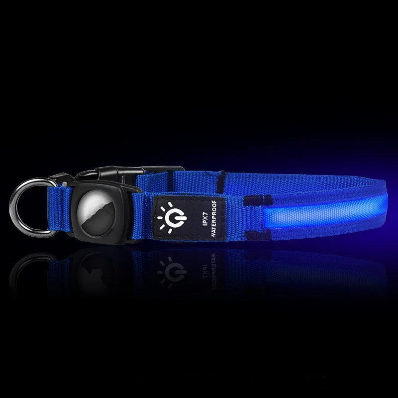 Petssify LED Collar with AirTag Holder – Waterproof Luminous Pet Collar