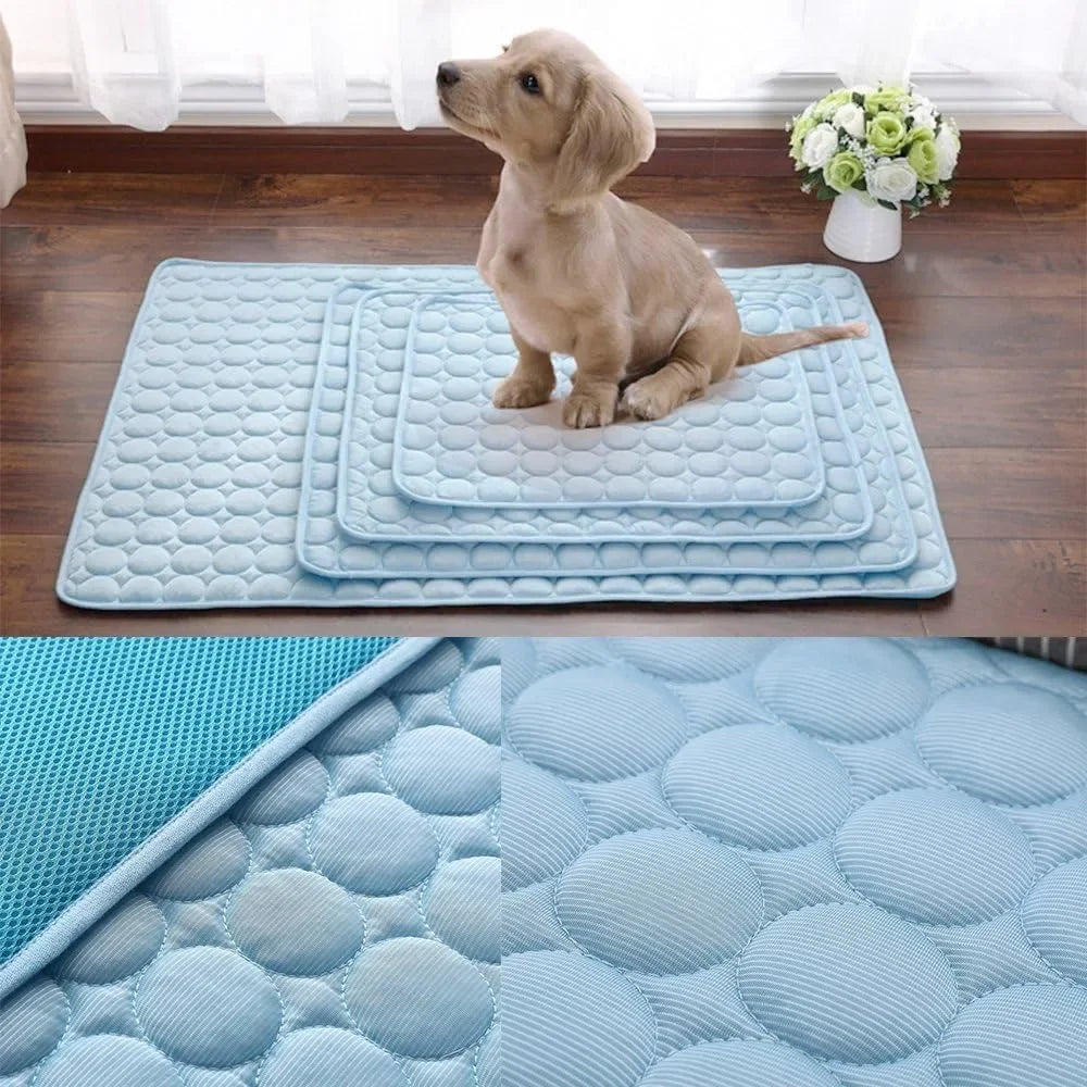 Petssify Self-Cooling Pet Mat – Ice Silk Breathable Cooling Pad for Dogs & Cats