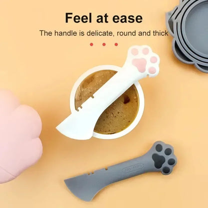 Petssify Long-Handled Pet Canned Food Spoon – 2-in-1 Opener & Feeder