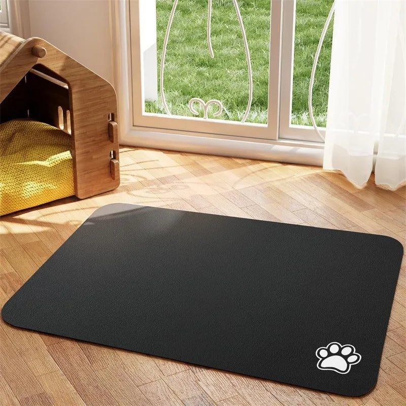 Petssify Absorbent Pet Feeding Mat – Waterproof Placemat for Dog & Cat Bowls